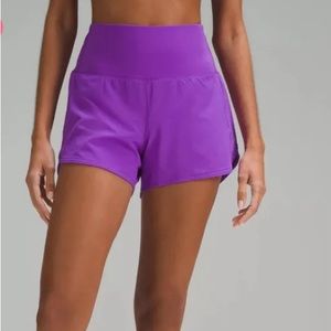 NEW Lululemon Speed Up High-Rise Lined Short 4" Atomic Purple Size 6